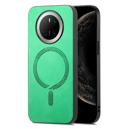 For Huawei Mate 70 Leather Back Case Compatible with MagSafe Skin-touch Phone Cover
