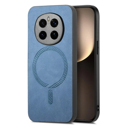 For Honor Magic7 5G Leather Back Case Compatible with MagSafe Skin-touch Phone Cover