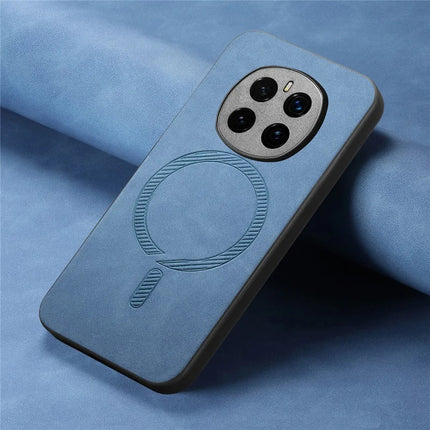 For Honor Magic7 5G Leather Back Case Compatible with MagSafe Skin-touch Phone Cover