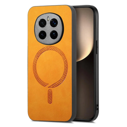 For Honor Magic7 5G Leather Back Case Compatible with MagSafe Skin-touch Phone Cover
