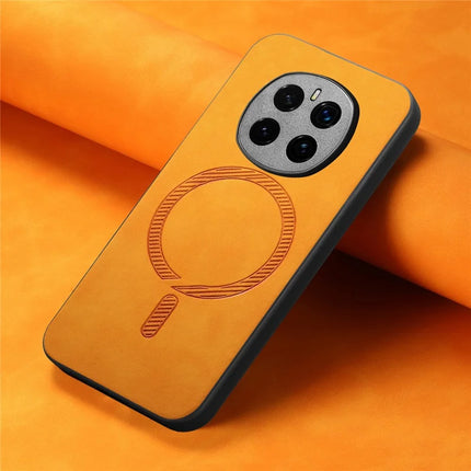 For Honor Magic7 5G Leather Back Case Compatible with MagSafe Skin-touch Phone Cover