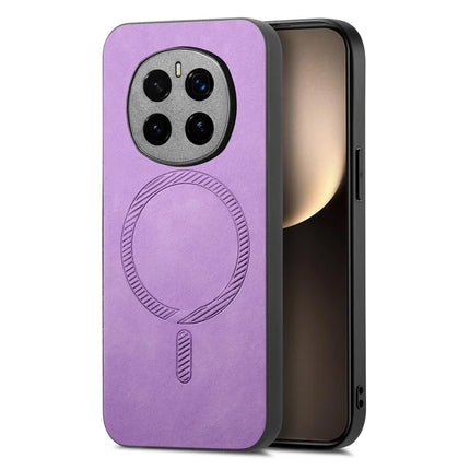 For Honor Magic7 5G Leather Back Case Compatible with MagSafe Skin-touch Phone Cover