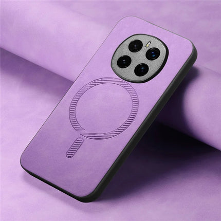 For Honor Magic7 5G Leather Back Case Compatible with MagSafe Skin-touch Phone Cover
