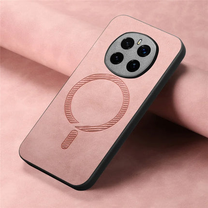 For Honor Magic7 5G Leather Back Case Compatible with MagSafe Skin-touch Phone Cover