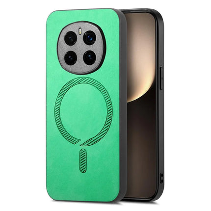 For Honor Magic7 5G Leather Back Case Compatible with MagSafe Skin-touch Phone Cover