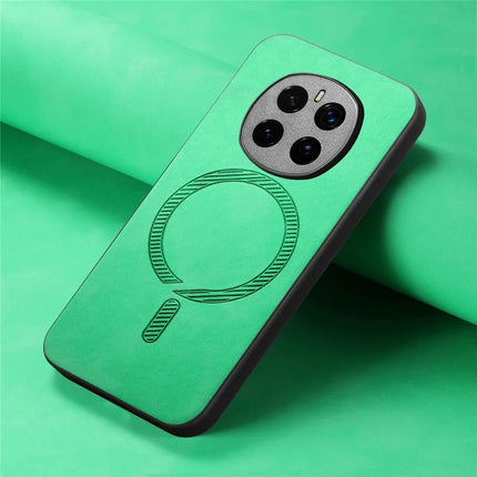 For Honor Magic7 5G Leather Back Case Compatible with MagSafe Skin-touch Phone Cover