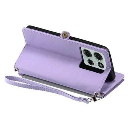 015 Style For Motorola Moto G75 5G Case TPU+PU Leather Wallet Phone Cover with Straps
