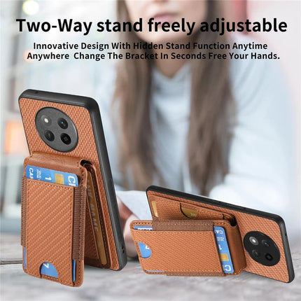 For Honor X60 Pro 5G Case with Card Holder Kickstand Leather Back Cover