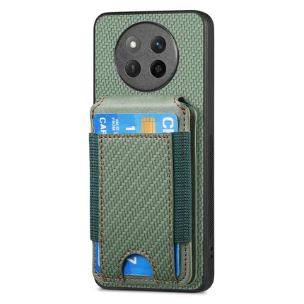 For Honor X60 Pro 5G Case with Card Holder Kickstand Leather Back Cover - Green