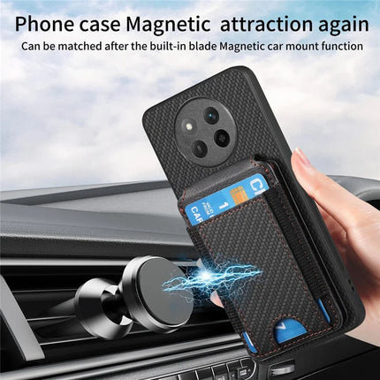 For Honor X60 Pro 5G Case with Card Holder Kickstand Leather Back Cover