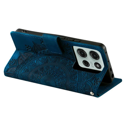 Style 018 For Motorola Moto G75 5G Case Imprinted Totem Skin Feel Wallet Leather Phone Cover