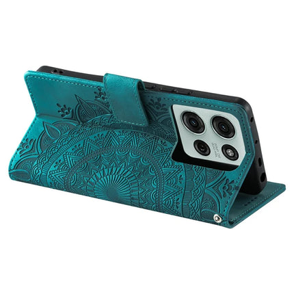 Style 018 For Motorola Moto G75 5G Case Imprinted Totem Skin Feel Wallet Leather Phone Cover