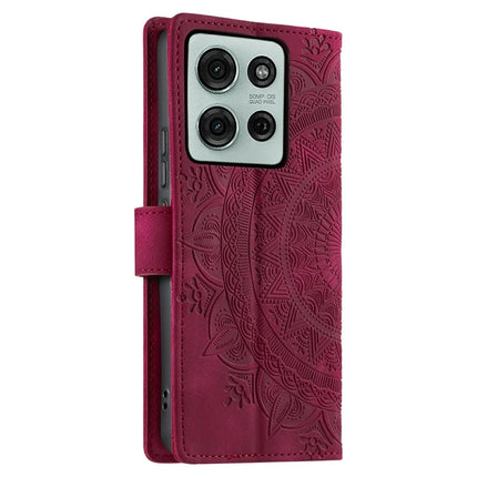 Style 018 For Motorola Moto G75 5G Case Imprinted Totem Skin Feel Wallet Leather Phone Cover
