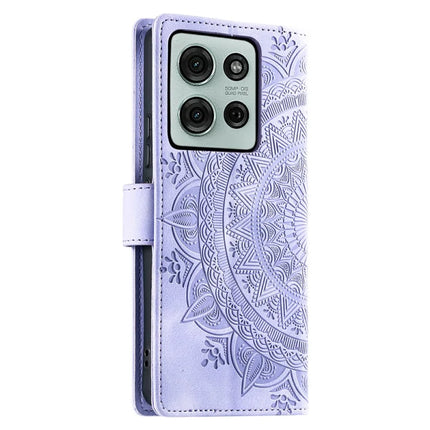 Style 018 For Motorola Moto G75 5G Case Imprinted Totem Skin Feel Wallet Leather Phone Cover
