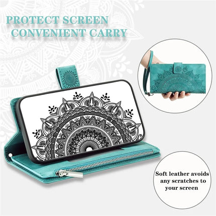 Style 006 For Motorola Moto G75 5G Wallet Case PU Leather Phone Cover Mandala Flower Pattern