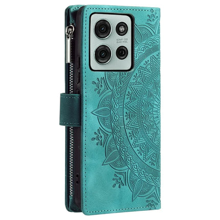 Style 006 For Motorola Moto G75 5G Wallet Case PU Leather Phone Cover Mandala Flower Pattern