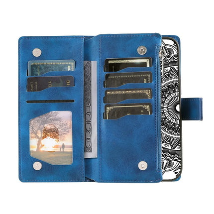 Style 006 For Motorola Moto G75 5G Wallet Case PU Leather Phone Cover Mandala Flower Pattern