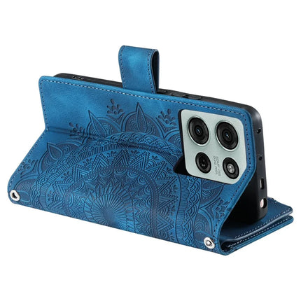 Style 006 For Motorola Moto G75 5G Wallet Case PU Leather Phone Cover Mandala Flower Pattern