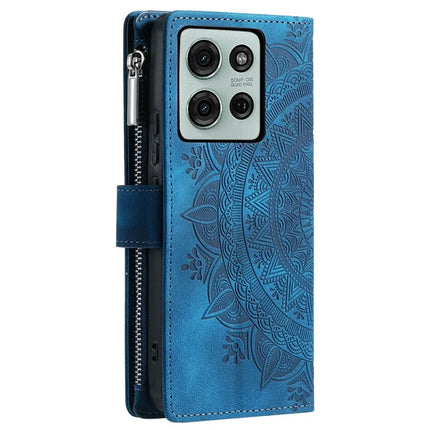 Style 006 For Motorola Moto G75 5G Wallet Case PU Leather Phone Cover Mandala Flower Pattern