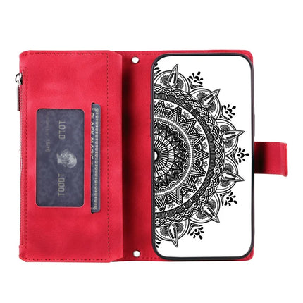 Style 006 For Motorola Moto G75 5G Wallet Case PU Leather Phone Cover Mandala Flower Pattern