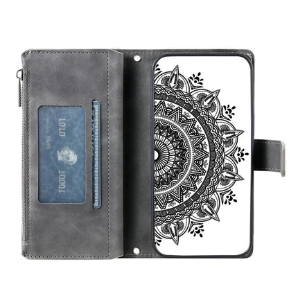 Style 006 For Motorola Moto G75 5G Wallet Case PU Leather Phone Cover Mandala Flower Pattern