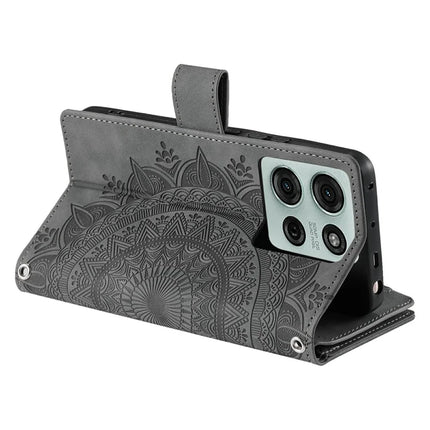 Style 006 For Motorola Moto G75 5G Wallet Case PU Leather Phone Cover Mandala Flower Pattern