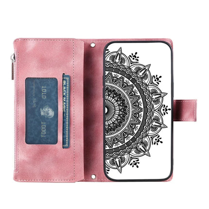 Style 006 For Motorola Moto G75 5G Wallet Case PU Leather Phone Cover Mandala Flower Pattern
