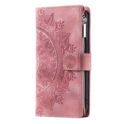 Style 006 For Motorola Moto G75 5G Wallet Case PU Leather Phone Cover Mandala Flower Pattern