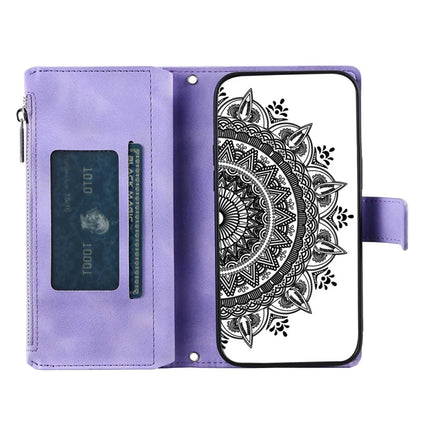Style 006 For Motorola Moto G75 5G Wallet Case PU Leather Phone Cover Mandala Flower Pattern