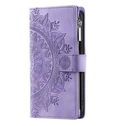 Style 006 For Motorola Moto G75 5G Wallet Case PU Leather Phone Cover Mandala Flower Pattern