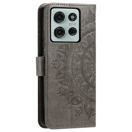 For Motorola Moto G75 5G Case Imprinted Totem PU Leather Wallet Stand Phone Cover