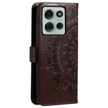 For Motorola Moto G75 5G Case Imprinted Totem PU Leather Wallet Stand Phone Cover