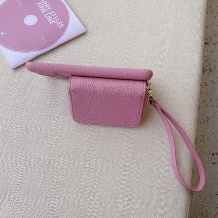 For Google Pixel 8 Pro Case Zipper Card Slots PU Leather Phone Back Cover with Wrist Strap