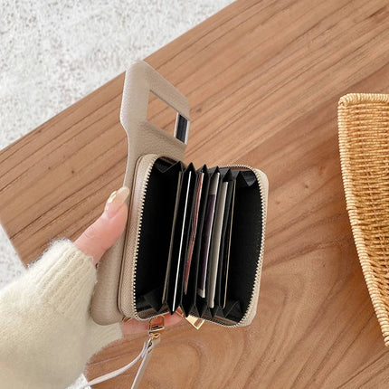 For Google Pixel 8 Pro Case Zipper Card Slots PU Leather Phone Back Cover with Wrist Strap