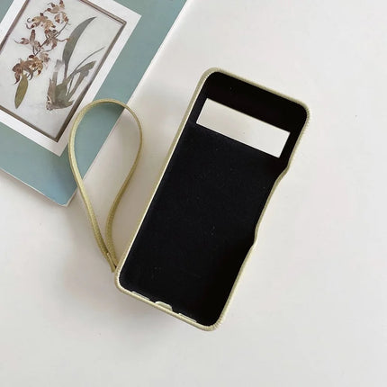 For Google Pixel 8 Pro Case Zipper Card Slots PU Leather Phone Back Cover with Wrist Strap