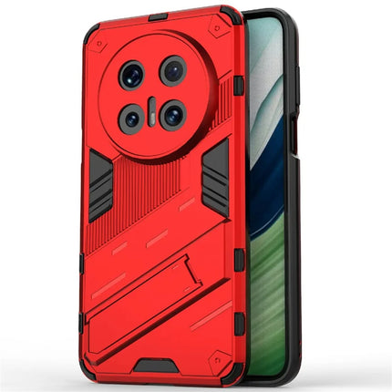 For Huawei Mate 70 Pro+  /  Mate 70 Pro Case PC + TPU Shockproof Phone Cover with Kickstand - Red