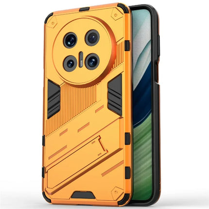For Huawei Mate 70 Pro+  /  Mate 70 Pro Case PC + TPU Shockproof Phone Cover with Kickstand - Orange