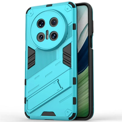 For Huawei Mate 70 Pro+  /  Mate 70 Pro Case PC + TPU Shockproof Phone Cover with Kickstand - Baby Blue