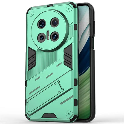 For Huawei Mate 70 Pro+  /  Mate 70 Pro Case PC + TPU Shockproof Phone Cover with Kickstand - Green