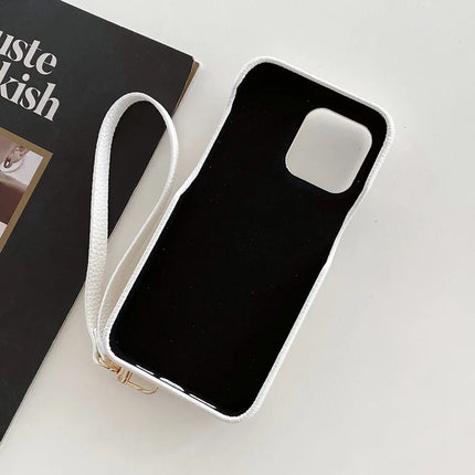 For iPhone 16 Pro Max Case Multi-Functional Card Slots Leather Back Cover with Wrist Strap