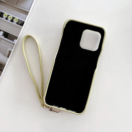 For iPhone 16 Pro Max Case Multi-Functional Card Slots Leather Back Cover with Wrist Strap