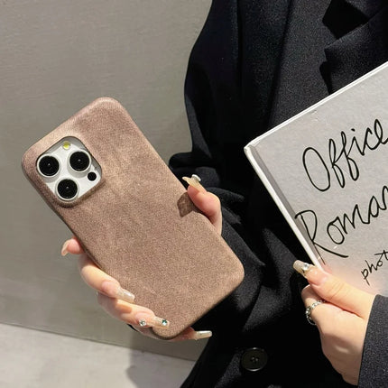 For iPhone 16 Pro Case Jeans Cloth Texture PU Leather + PET Back Cover