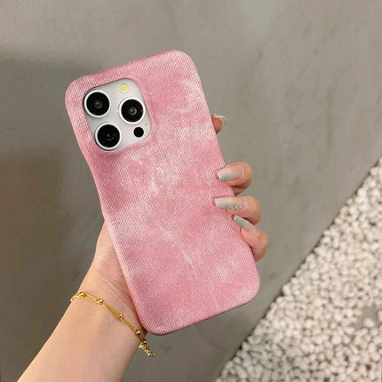 For iPhone 16 Pro Case Jeans Cloth Texture PU Leather + PET Back Cover
