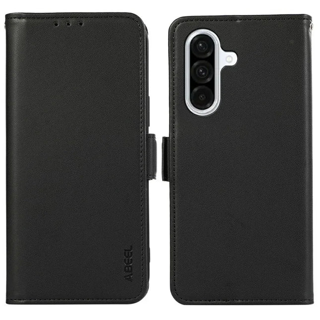 ABEEL For 	Samsung Galaxy A26 5G Case Leather Phone Cover with RFID Blocking Wallet - Black