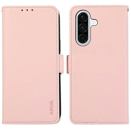 ABEEL For 	Samsung Galaxy A26 5G Case Leather Phone Cover with RFID Blocking Wallet - Pink