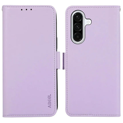 ABEEL For 	Samsung Galaxy A26 5G Case Leather Phone Cover with RFID Blocking Wallet - Purple