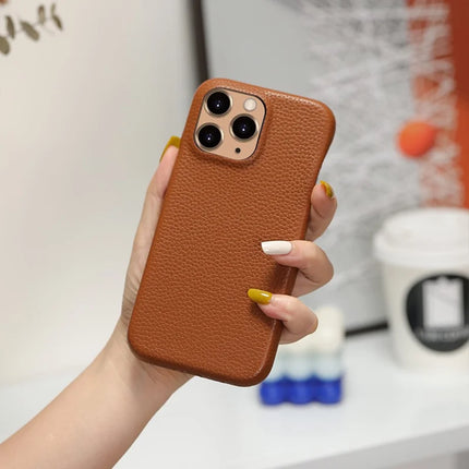 For iPhone 16 Pro Case Litchi Texture PU Leather PET Phone Back Cover