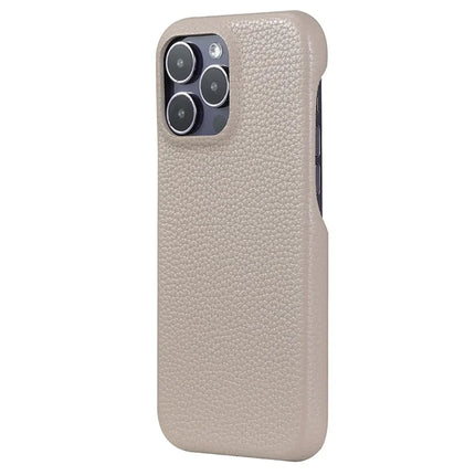 For iPhone 16 Pro Case Litchi Texture PU Leather PET Phone Back Cover - Grey