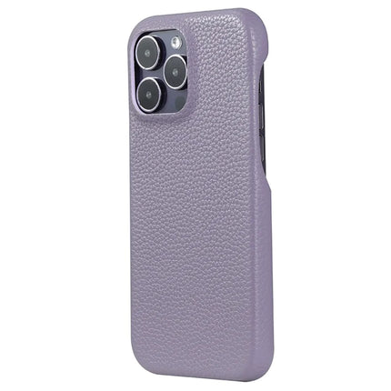 For iPhone 16 Pro Case Litchi Texture PU Leather PET Phone Back Cover - Purple