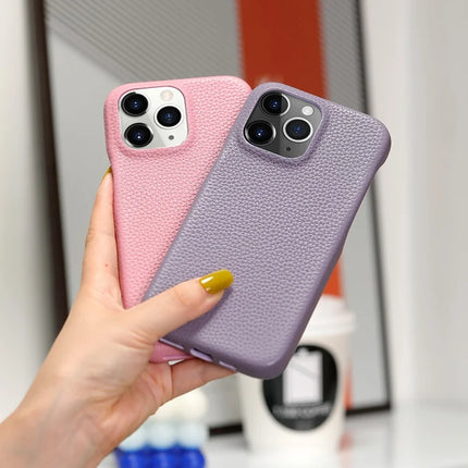 For iPhone 16 Pro Case Litchi Texture PU Leather PET Phone Back Cover